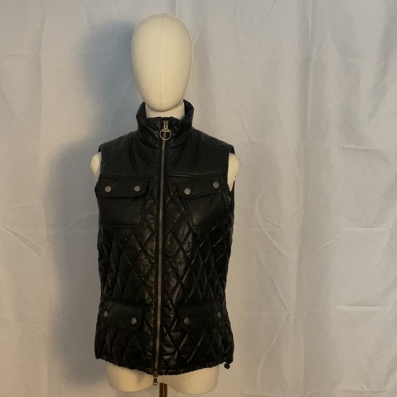 Barbour Gilet lightweight quilted vest shiny finish Size USA 6 - Picture 2 of 8